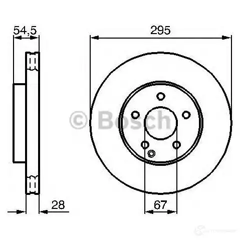 Тормозной диск BOSCH BD 926 T5ZDZ 339324 0986479039 изображение 4