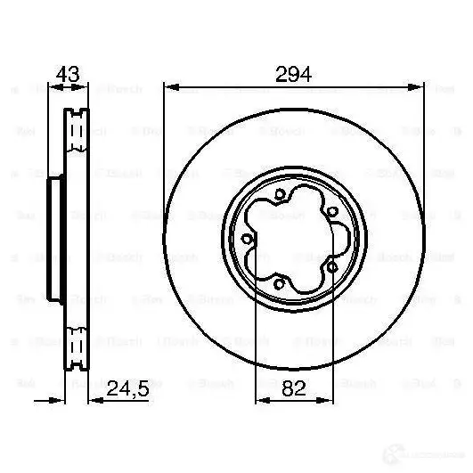 Тормозной диск BOSCH 1193479217 J4HDD 0986479b29 BD2 030 изображение 4