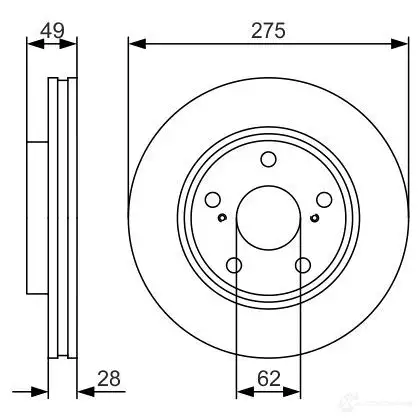 Тормозной диск BOSCH XJCKKF7 0986479r58 340367 BD 1793 изображение 0