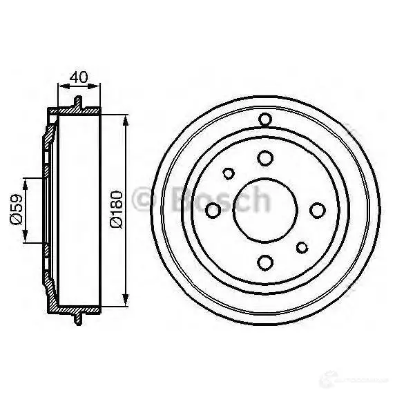 Тормозной барабан BOSCH 338496 0986477083 DB15 8 58P106W изображение 4