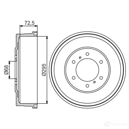Тормозной барабан BOSCH 338611 DCFWINL D B286 0986477215
