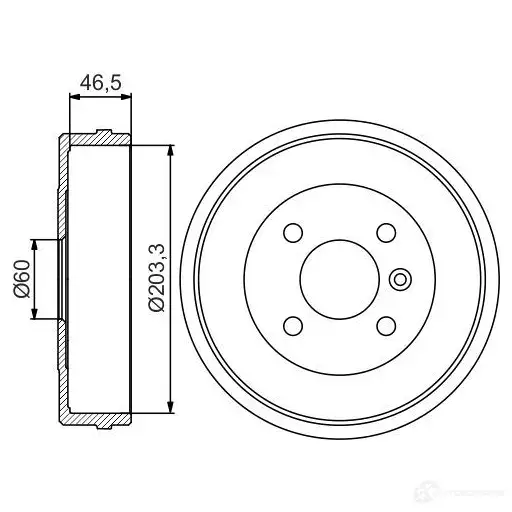 Тормозной барабан BOSCH 37CJM 338617 DB2 92 0986477221