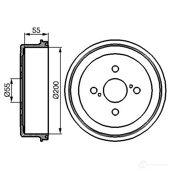 Тормозной барабан BOSCH 338499 DB1 65 JYC5M6 0986477090 изображение 0