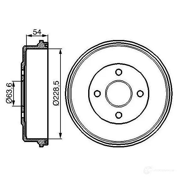 Тормозной барабан BOSCH 8MT58R 0986477051 338478 DB12 6