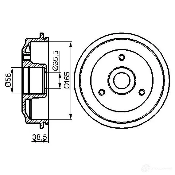 Тормозной барабан BOSCH SJQIW 0986477118 338521 DB 192 изображение 0