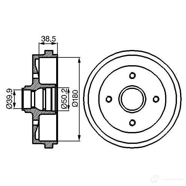 Тормозной барабан BOSCH D B084 338447 0986477002 8B3HJE