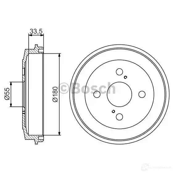 Тормозной барабан BOSCH DB 381 VVZOA 0986477315 1193477206 - Изображение 1