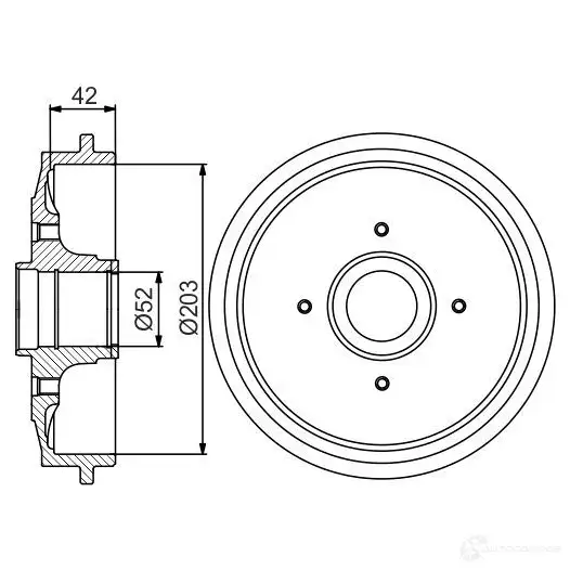 Тормозной барабан BOSCH 338597 0986477201 DB 272 4D4DXBD изображение 0