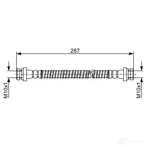 Тормозной шланг BOSCH B H1844 355053 1987481960 6Q4QJ - Изображение 1