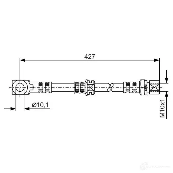 Тормозной шланг BOSCH 1987476690 353084 B H383 ICGR3Q