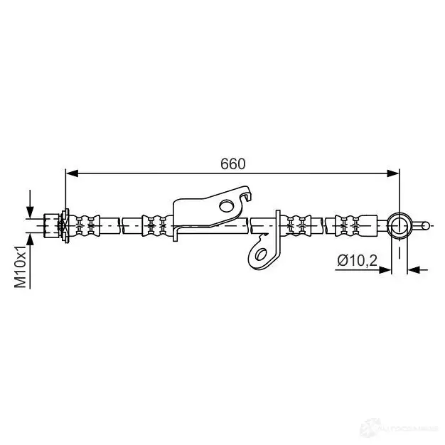 Тормозной шланг BOSCH B H1524 354733 WMPIJED 1987481640