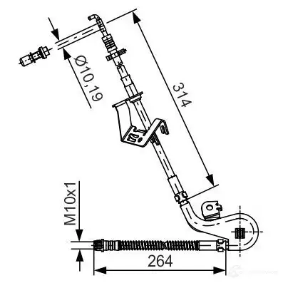 Тормозной шланг BOSCH BH13 15 354525 1987481427 FMBJJ
