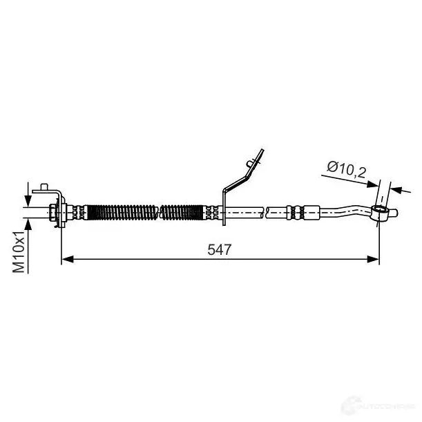 Тормозной шланг BOSCH 1987481a56 1425139075 T9IKM6 BH194 6