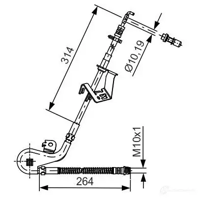 Тормозной шланг BOSCH 58U4FVB 354526 1987481428 BH 1316