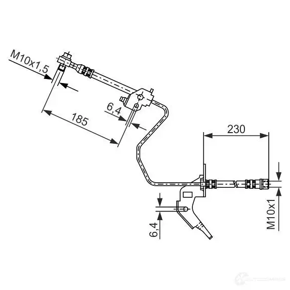 Тормозной шланг BOSCH BH80 2 352741 1987476200 SEAQ8