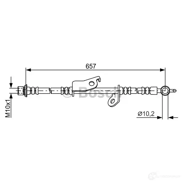 Тормозной шланг BOSCH BH 1672 BLTSN4Y 1987481788 354881 - Изображение 1