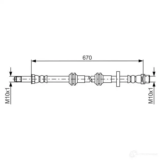 Тормозной шланг BOSCH BH1 573 354782 H23L2M 1987481689