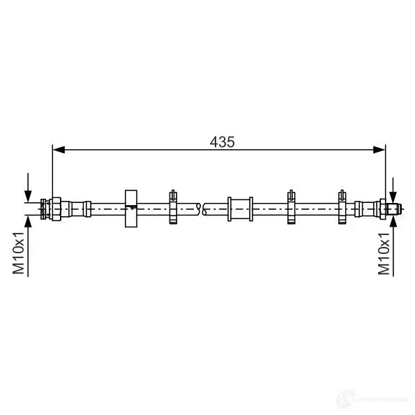 Тормозной шланг BOSCH 1987476445 TE29QL 352893 BH14 9