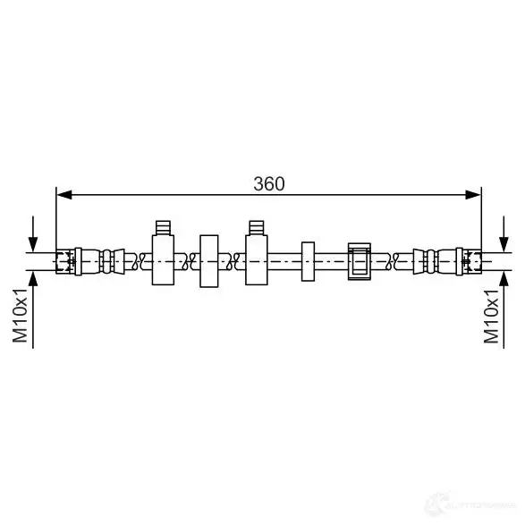 Тормозной шланг BOSCH U4OJK 1987481538 354634 BH142 2