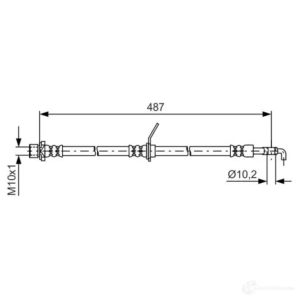 Тормозной шланг BOSCH BH15 17 1JW1Y 1987481633 354726 изображение 0