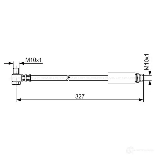 Тормозной шланг BOSCH 1987476095 352652 GTE0ZU BH7 14 изображение 0