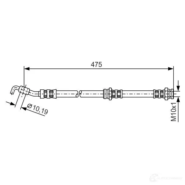 Тормозной шланг BOSCH 1987476902 H1598 BH54 6 353230 изображение 0