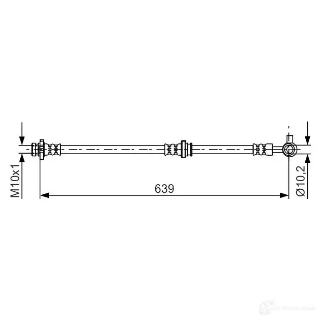 Тормозной шланг BOSCH 354790 1987481697 KUZCX75 BH 1581 изображение 0