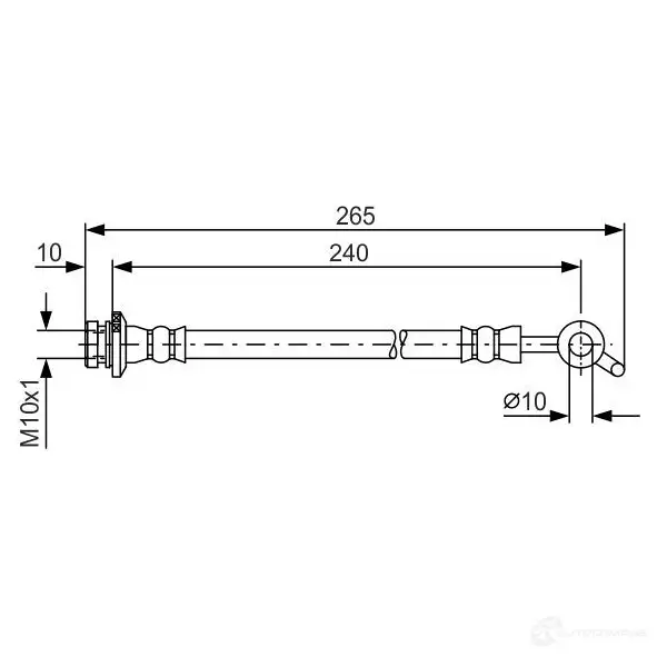 Тормозной шланг BOSCH 1987481571 BH 1455 XG6ADGI 354664