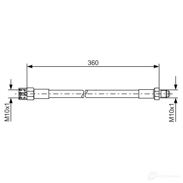 Тормозной шланг BOSCH 352762 1987476235 IMOXR4R B H080