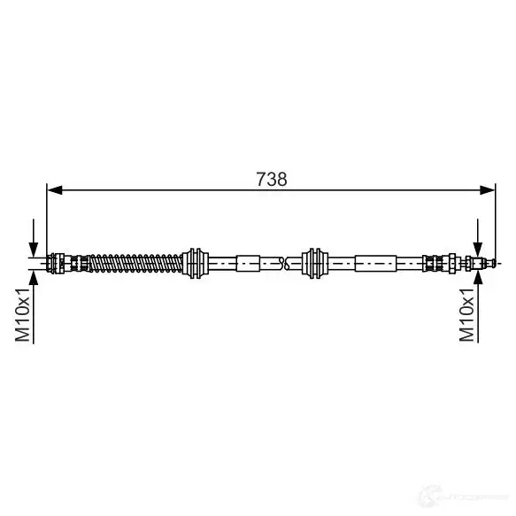 Тормозной шланг BOSCH BH 1262 354469 SKLPO6 1987481370