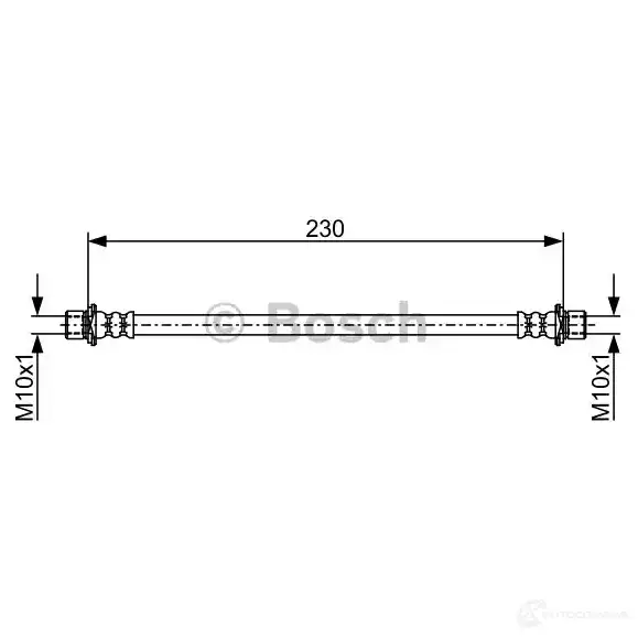 Тормозной шланг BOSCH 355021 BH1 812 DTNALGL 1987481928 изображение 0