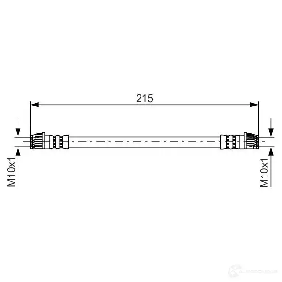 Тормозной шланг BOSCH 354495 1987481396 BH 1284 T00CAQ изображение 0