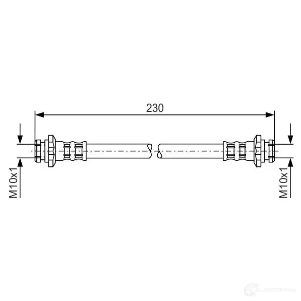 Тормозной шланг BOSCH 8B15A 1987476137 352682 BH 727 изображение 0