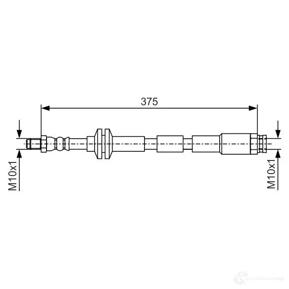 Тормозной шланг BOSCH 1987481b18 N4Y2 9A 1437241054 - Изображение 1