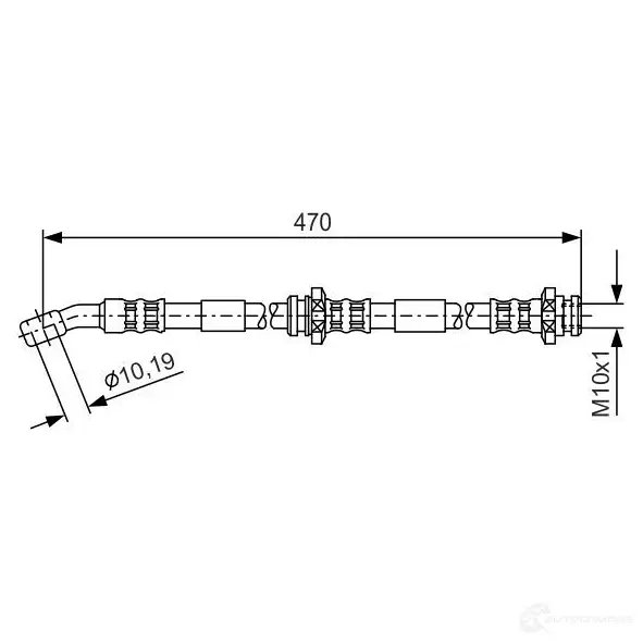 Тормозной шланг BOSCH 354265 BH104 1 1987481149 7IOQY