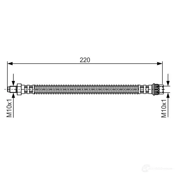 Тормозной шланг BOSCH 1987481090 354208 9RN6I BH9 82