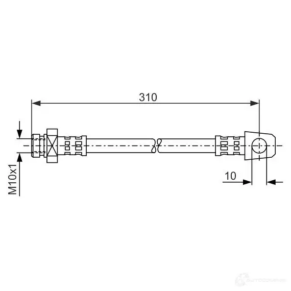 Тормозной шланг BOSCH H1832 BH 601 353277 1987476957