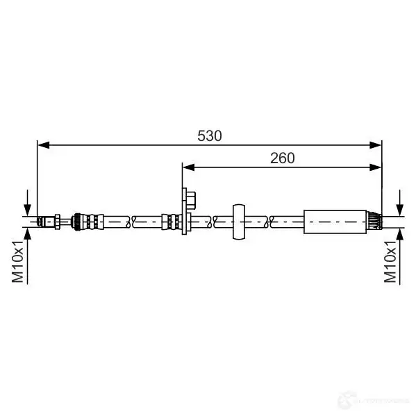 Тормозной шланг BOSCH B H1283 2ZPXO 1987481395 354494 изображение 0