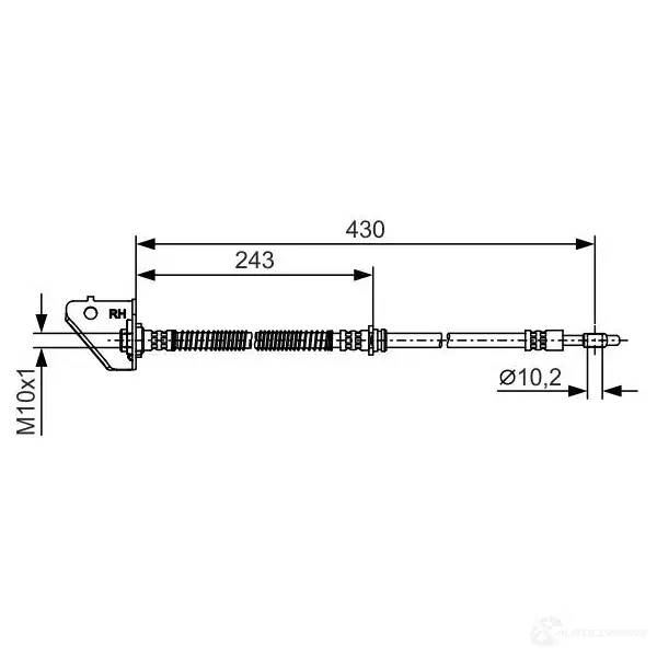 Тормозной шланг BOSCH 1987481b30 1437241163 981P Q8T изображение 0