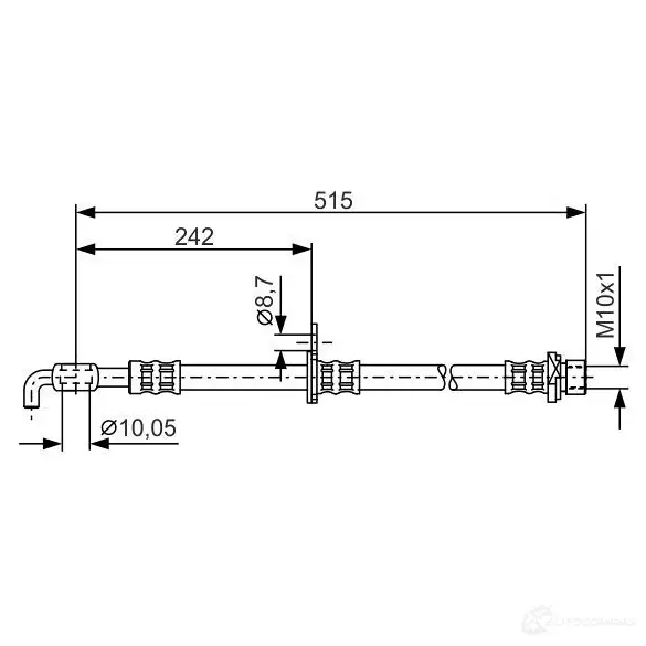 Тормозной шланг BOSCH B H1448 353153 1987476780 IAIXT изображение 0