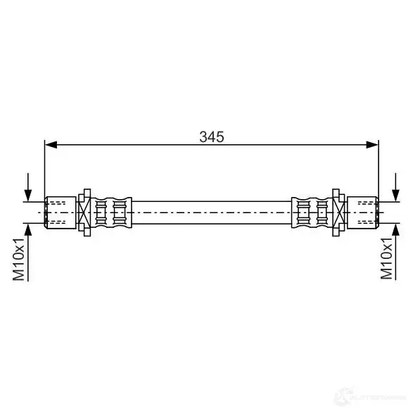 Тормозной шланг BOSCH H1537 BH58 7 353263 1987476943