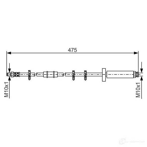 Тормозной шланг BOSCH XH9AXQ0 1987476329 B H854 352807