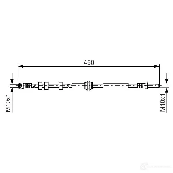 Тормозной шланг BOSCH BH 1317 KBKTH28 354527 1987481429 изображение 0