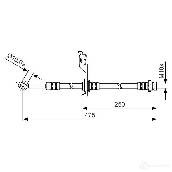 Тормозной шланг BOSCH 354492 BH12 81 VQT7HR 1987481393