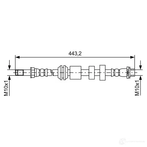 Тормозной шланг BOSCH BH1 624 THVIO 1987481740 354833 изображение 0