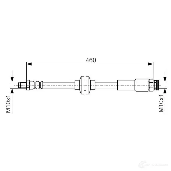 Тормозной шланг BOSCH 1987481543 WZWIRG BH142 7 354639