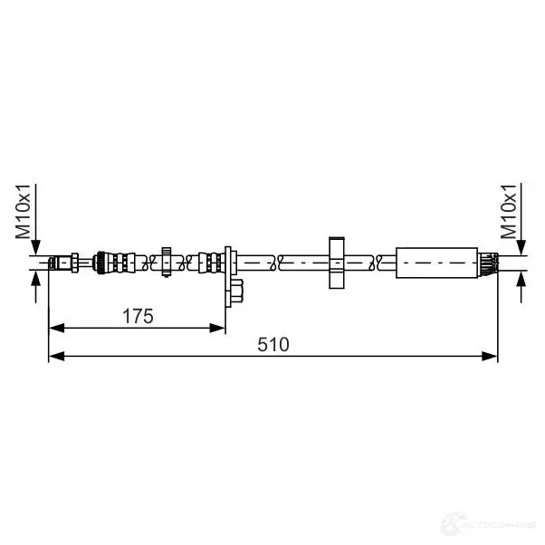 Тормозной шланг BOSCH 1987481453 B H1341 3Z0RAA2 354551