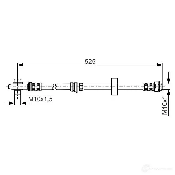 Тормозной шланг BOSCH SSLRBJ 1987476945 353265 BH58 9 изображение 0