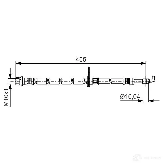 Тормозной шланг BOSCH BH 1410 1987481524 354620 JMD75K