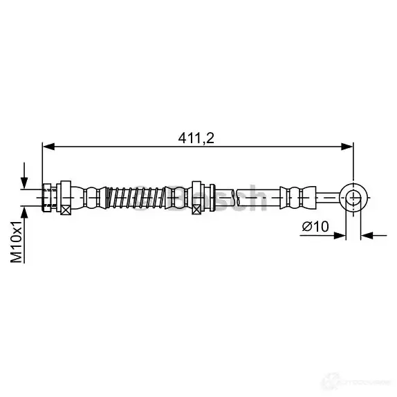 Тормозной шланг BOSCH BH 1758 W9ISLSV 354967 1987481874 изображение 0